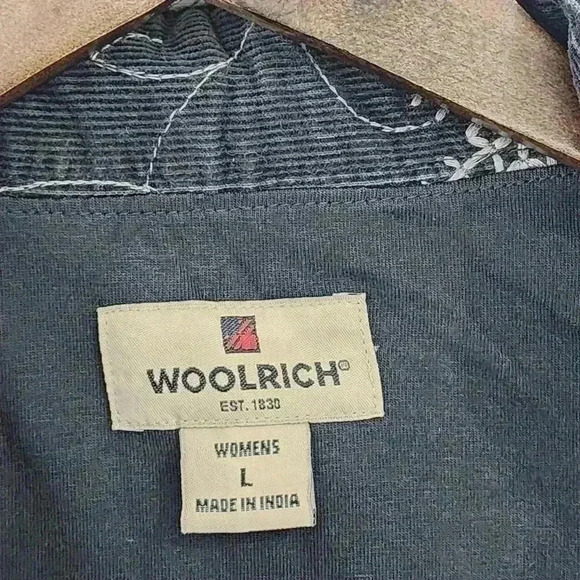Woolrich Corduroy Embroidered Full Zip Vest Sweater Women's Size L - Picture 7 of 9